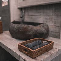 Load image into Gallery viewer, Small Rattan Tray