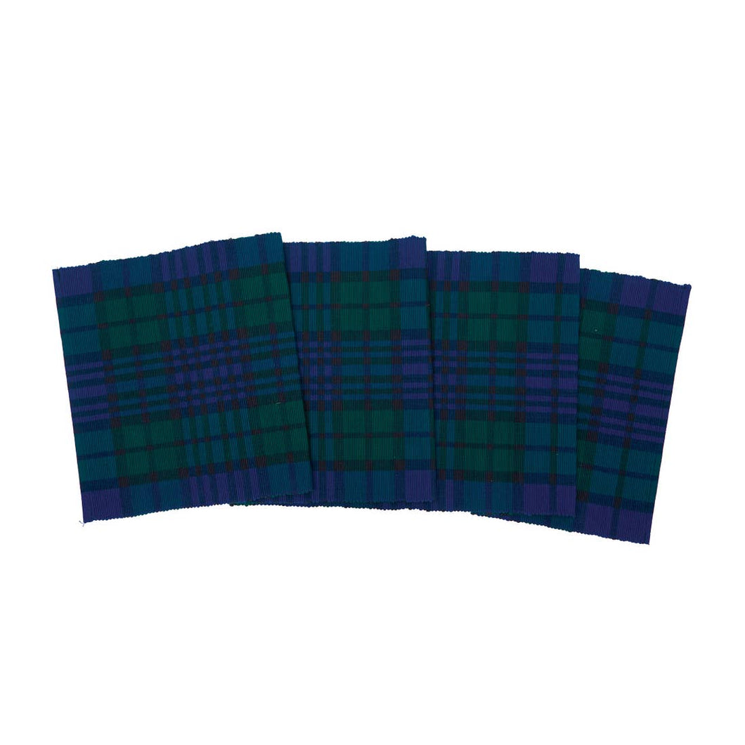 Plaid Woven Table Runner - Black Watch