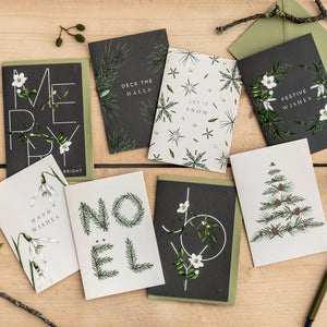 Botanical Christmas Cards - Set of 8
