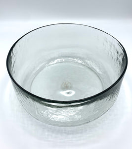 Textured Glass Serving Bowl