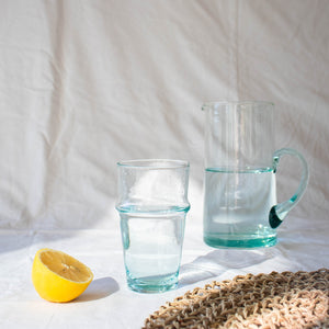 Small Moroccan Glass Pitcher