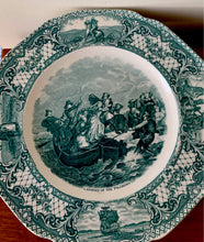 Load image into Gallery viewer, Early America Ceramic Plates (vintage) (set of 8)
