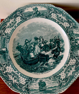 Early America Ceramic Plates (vintage) (set of 8)